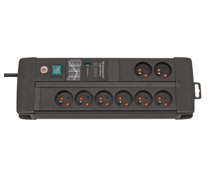 Listwa zasilająca BRENNENSTUHL Premium-Line - 8 gniazd, 3m czarna 60.000A 1256004698